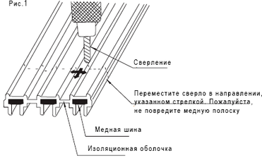 Установка соединительной коробки (линейная подача)